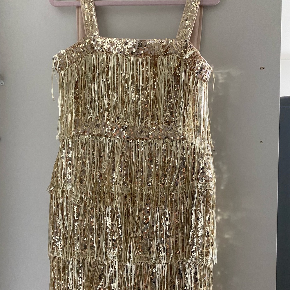 REVOLVE Shimmering Gold Sequin Dress